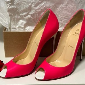 Christian Louboutin Youpi 120 - Fushia/White